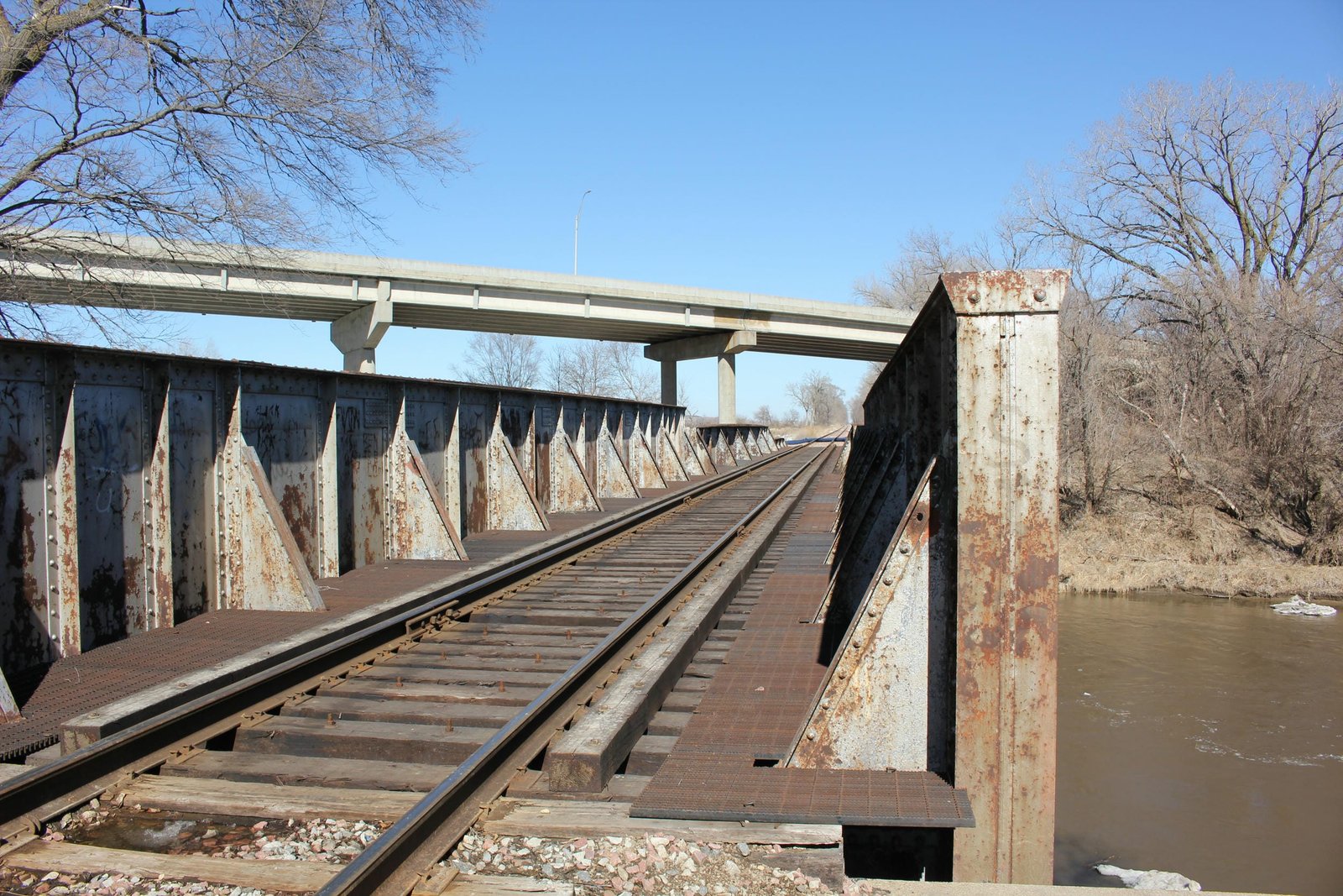 Looking north